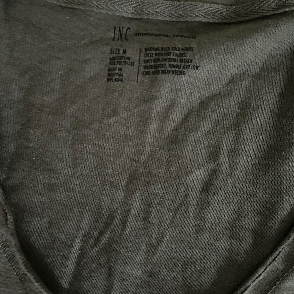 Men’s INC raw hem zipper t shirts - Picture 4 of 5